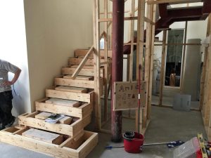 Floating Staircase framework steels