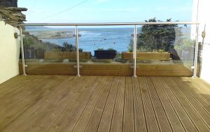Glass Balustrade & Handrail Facing Coast